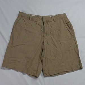 Banana Republic 32 x 10" Brown Plaid Chino‎ Shorts